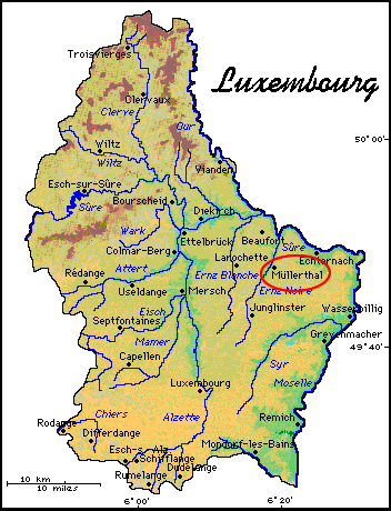 Map of Luxembourg